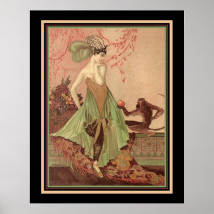 Affiche 1920's Asian Art Deco Print