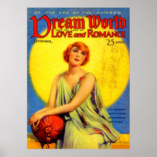 Affiche 1920s Dream World magazine cover