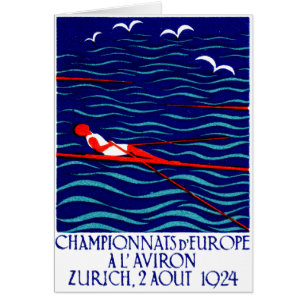Affiche 1924 d'aviron de Zurich