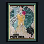 Affiche 1925 Art Deco Paris Perfume<br><div class="desc">Colorful. 1925 Paris Perfume Ad. 11x14 shown. Available in other sizes,  as well as,  canvas.</div>