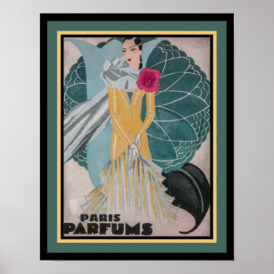 Affiche 1925 Art Deco Paris Perfume