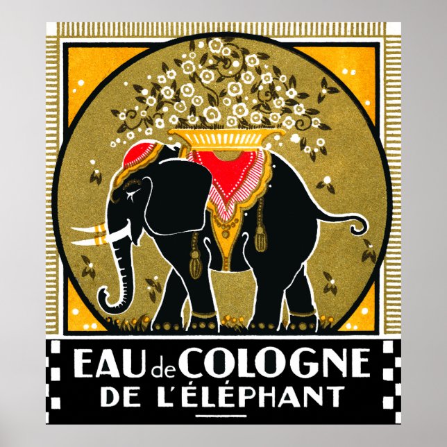 Affiche 1925 Cologne De L'Elephant (Devant)