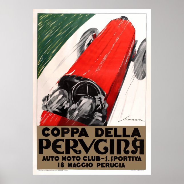 Affiche 1925 Italy Coppa Della Perugina Automobile Race (Devant)