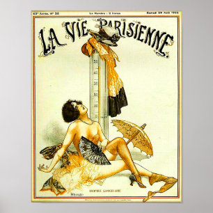 Affiche 1925 La Vie Parisienne Couverture du magazine fran