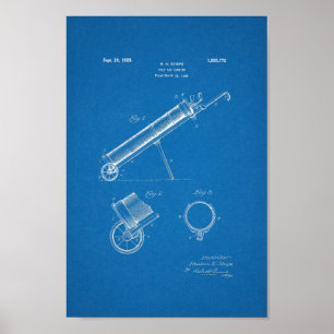 Affiche 1925 Sac de golf Vintage Brevet Plan directeur Art