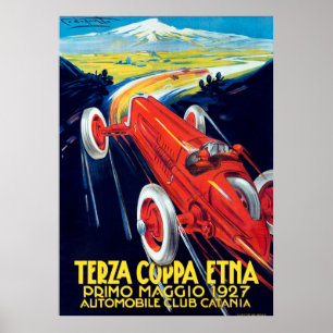 Affiche 1927 ITALIE Coppa Etna