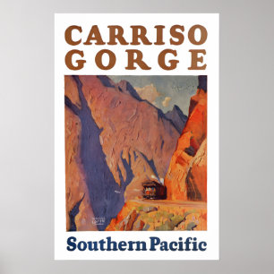 Affiche 1929 Carrizo Gorge Californie Style Vintage