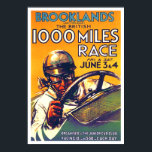 Affiche 1930 Brooklands 1000 miles de course vintage<br><div class="desc">1930 Brooklands 1000 miles poster vintage de course</div>