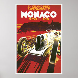 Affiche 1930 du Monaco Grand prix