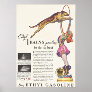 Affiche 1932 Ad Ethyl Gas