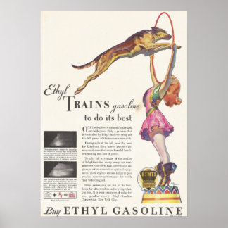 Affiche 1932 Ad Ethyl Gas