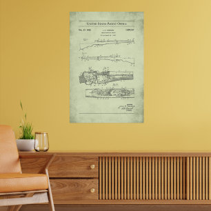 Affiche 1932 Brevet US 1892141 - M1 Garand Rifle