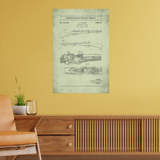 Affiche 1932 Brevet US 1892141 - M1 Garand Rifle