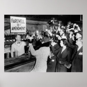 Affiche 1933 TOAST à la fin de l'INTERDICTION