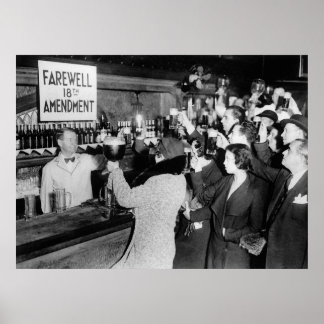 Affiche 1933 TOAST à la fin de l'INTERDICTION (Devant)