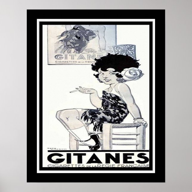 Affiche 1934 Gitanes French Cigarette Ad (Devant)