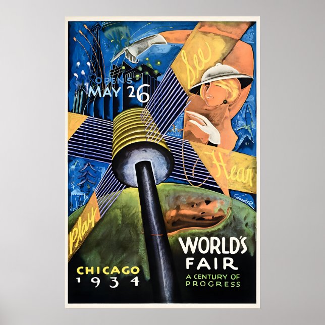 Affiche 1934 World's Fair - Chicago Century of Progress (Devant)