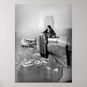 AFFICHE 1935 MARGARET BOURKE PHOTO ANCIENNE DE NEW YORK CI