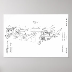 Affiche 1935 Vintage Chiropractic Table Patent Art Print