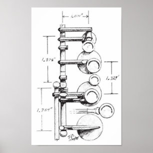 Affiche 1939 Selmer Paris Balancé Action Saxophone