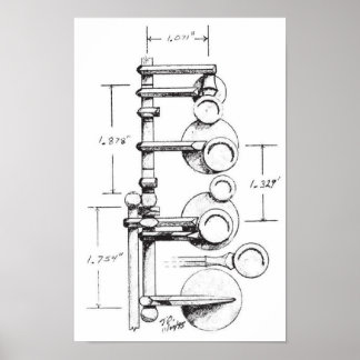 Affiche 1939 Selmer Paris Balancé Action Saxophone