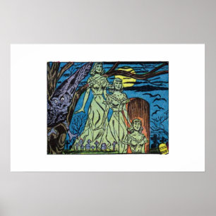 Affiche 1940 Age d'or Horreur BD vintage