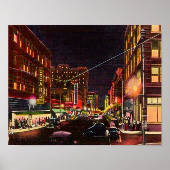 Affiche 1940 Little Rock Main Street (Devant)