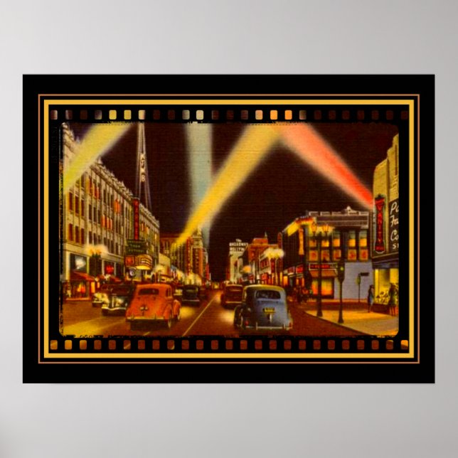 Affiche 1940's Hollywood Blvd (Devant)