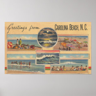 Affiche 1941 Carolina Beach, North Carolina