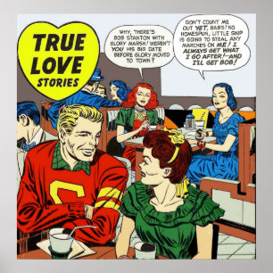 Affiche 1948 Young Romance 4 Couverture par Jack Kirby