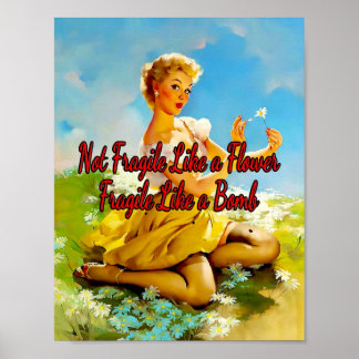 Affiche 1950's Pinup Daisy daisies par Gil Elvgren