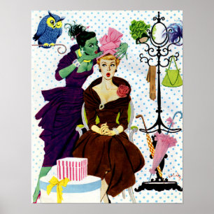 Affiche 1956 La jalousie chuchote dans l'oreille de Gloria