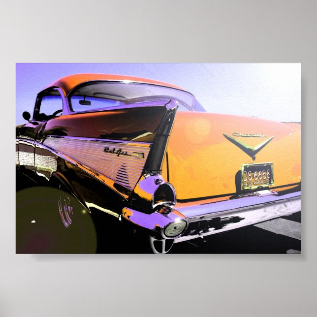 Affiche 1957 Chevy "Sunny Days"Orange (Devant)