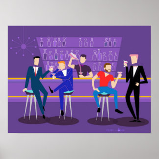 Affiche 1960s Retro Gay Bar 