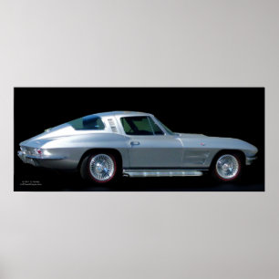 AFFICHE 1963 DE CORVETTE