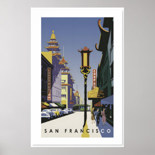Affiche 1964 “San Francisco” Style Vintage Chinatown