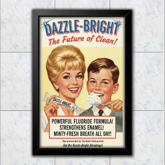 Affiche 1965 Vintage Dazzle-Bright Toothpaste Advertising