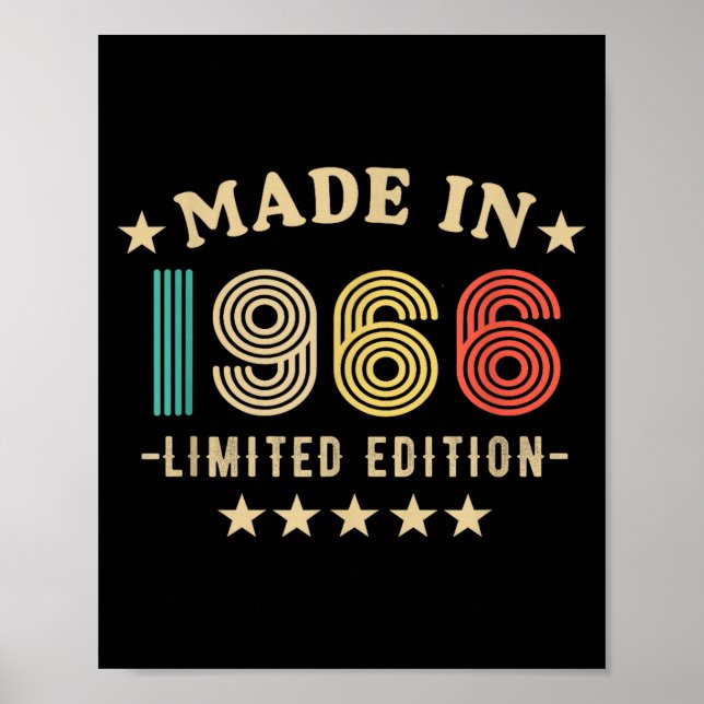 Affiche 1966 60th Birthday,funny Retro 2026 Gift Him,dad,f (Devant)