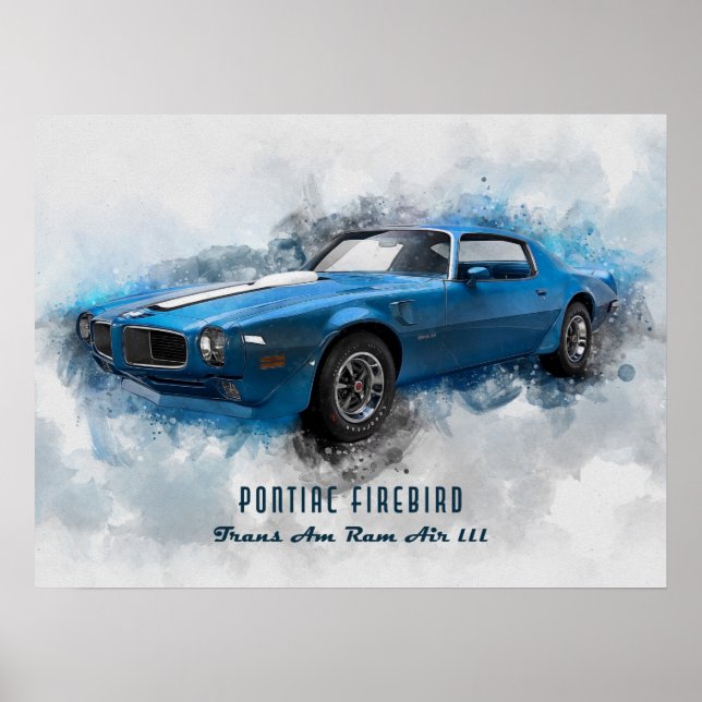 Affiche 1970 Pontiac Firebird Trans Am Ram Air III (Devant)