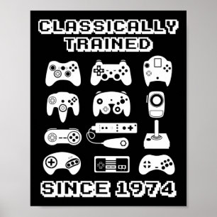 Affiche 1974 Vidéo Vidéo Vidéo de l'ancienne école Thème A