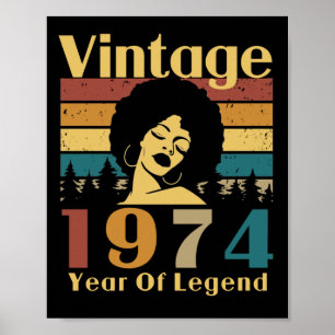 Affiche 1974 vintage