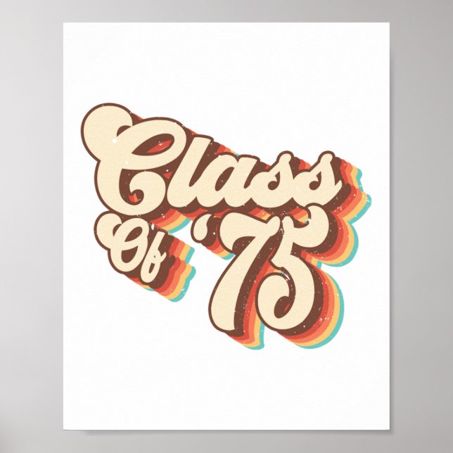 Affiche 1975 Cl Réunion Rétro Cl De 75 Lycée (Devant)