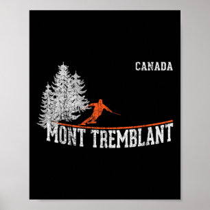 Affiche 1980 Style Mont Tremblant Can. Ski vintage