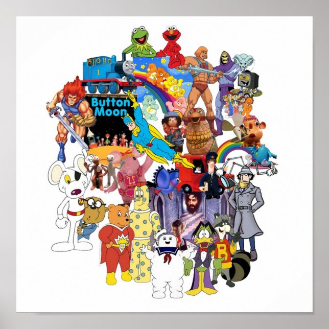 Affiche 1980s Retro Throwback Mashup Souvenirs 80s Enfants (Devant)