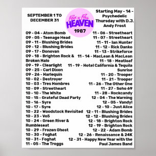 AFFICHE 1987 - ROCK'N'ROLL HEAVEN (PARTIE 3)