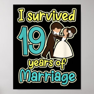Affiche 19 Ans De Mariage Mari Femme Mariage Annivers