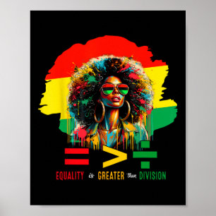 Affiche 19 Juin 1865 L'Égalité Est Supérieure À