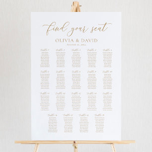 Affiche 19 Tables Élégantes Trouvez Votre Siège Carte De S