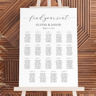 Affiche 19 Tables Trouvez Simplement Votre Siège Carte De 