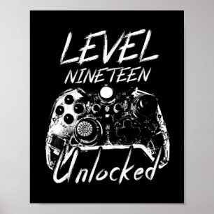 Affiche 19e anniversaire Cadeau 19 ans Cadeaux 19e anniver